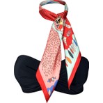 Bolder 45*100 Scarf Aqua&narçiçeği Fular Eşarp