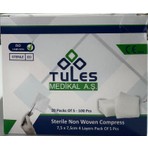 Tules Steril Non Woven Kompres 7,5 x 7,5cm 4 Katlı 100 Adet Profesyonel Kalite Medikal Ürün