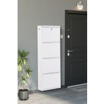 Arpelia Metal Ayakkabılık 4’lü Kilitli Beyaz