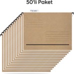 Tunakart ASD2003 Plastik Çubuklu Askılı Telli Dosya 50 Li Paket