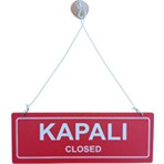 Heptex Uv Baskılı Açık Kapalı Çift Yön Kapı Tabelası, Mağaza Açık Kapalı Yazısı, Uyarısı 10X30CM