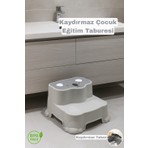 Funny Life Kaydırmaz Taban Çocuk Basamaklı Eğitim Taburesi - Banyo, Lavabo, Klozet Basamak Merdiven Yükseltici