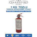 Vallentina 1 kg Yangın Söndürme Cihazı TSE-HYB/CE BELGELİ 4 YIL GARANTİLİ(Tüvtürk Onaylı)