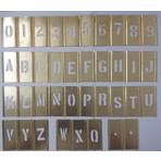 Beyaz Harf Rakam Şablon Seti Prinç 100 mm 38 Parça