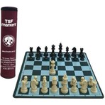Türkiye Satranç Federasyonu Yayınları Profesyonel Turnuva Boy Satranç Takımı 95 mm Şah | Çift Vezirli | Çantalı Set