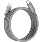 Wiwu WI-C083 Maglink Serisi Işıklı Magnetik Type-C To Lightning Pd Data ve Şarj Kablosu 27W 1m Gri