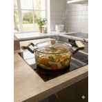 Chef Prime Borosilikat Cam Tencere 2500 ml