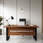 Meva A Ofis Çalışma Masası 180CM*90CM Metal Ayaklı Barok MEV01-BA