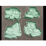 DIGIARTISAN3D Sevimli Iş Makineleri Kurabiye Kalıbı Seti (4 Parça) - 3D Baskı Pla