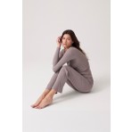Los Ojos x Ece Vizon Modal Kumaşlı Uzun Kollu Eşofmanlı Pijama Takımı Ribbed Pj2