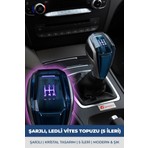 Hot Power Şarjlı LED Işıklı Kristal Vites Topuzu 5 İleri Modern ve Şık Tasarım Aracınıza Uyum Sağlar
