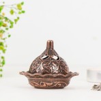 Mitr Bakır Konik Tütsülük Uzun Süreli Yanma Özelliği ile Meditasyon Uyumlu El Yapımı