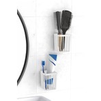 Ata Home 2'li Set Yapışkanlı Diş Fırçalık, Saç Fırçası Tarak Düzenleyici, Çok Amaçlı Duvar Rafı Organizer Raf