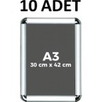 OfisDS 10 Adet A3 Eko Seri Çerçeve Rondo Köşe Aç Kapa Açılır Kapanır