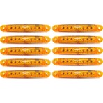 Reycar 10 Adet 9 Ledli Parmak LED Lamba Sarı 12V-24V Kamyon Kasa ve Tır Dorse Lambası
