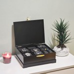 Tekir Store Ahşap 9 Bölmeli Saat Kutusu Dekoratif Siyah Saat Aksesuar Saklama Kutusu Organizer