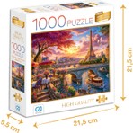 Ca Games Paris'te Akşamüstü -  1000 Parçalı Puzzle  - 48 x 68 cm