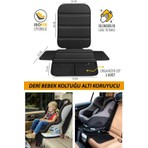 Gm Design Deri Oto Çocuk Bebek Koltuğu Koruyucu - Isofix Uyumlu - Leke Tutmuz - Silinebilir
