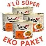 Konet Etli Nohut 4X200 gr Eko Paket
