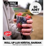 Sepet Doldur Roll Up Lüx Kristal Bardak 50 Adet Şık Tasarım ile Parti ve Kutlama Malzemeleri