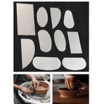 Artlantis Metal Sistre Çeki Tarağı 10 Lu 1 Paket Çömlek Kil Polimer Çelik Kazıyıcı Şekillendirme Seti Paslanmaz