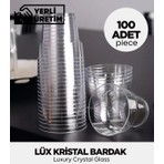 Sepet Doldur Lüx Kristal Bardak 100 Adet Zarif Tasarımlı Tek Kullanımlık Şık İçecek Sunumu