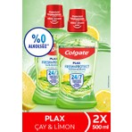 Colgate Plax 500 ml x 2 Ağız Bakım Suyu Çay ve Limon Kokusuyla Plak Çıkarma Etkisi