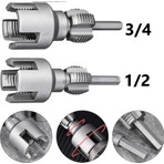 Rekotools 2’ Li Set İç Dış Plastik Boru Diş Açma Seti 1/2 ve 3/4 İnç Yüksek Dayanıklılık