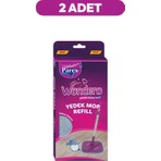 Parex Wondero Yedek Mop İkili Paket Gri Renkli Yüksek Emicilik Özellikli Temizlik Ürünü
