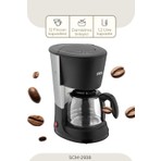 Sinbo SCM-2938 Filtre Kahve Makinesi 1.2 L Kapasite, Cam Hazne ve Damlama Emniyeti ile Siyah