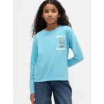 Gap Kız Çocuk Açık Mavi Relaxed Grafik T-Shirt