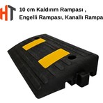 Hayat Trafik 10 cm Kauçuk Rampa, Otopark Rampası, Kaldırım Rampası 50 x 30 x 10 cm