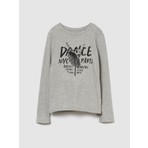 Gap Kız Çocuk Gri Grafik T-Shirt