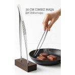 Transformacion Paslanmaz Çelik Şef Cımbızı 30 cm – Mutfak Maşası Kızartma Maşası 722401