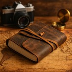 YuniQo El Yapımı Hakiki Deri Vintage Defter | Kağıdı %100 El Yapımı