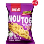 Züber Noutos Ekşi Krema ve Soğan Çeşnili Fırınlanmış Nohut Cipsi 55g x 12 Adet