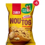 Züber Noutos %100 Yer Fıstığı Ezmeli Fırınlanmış Nohut Cipsi 55g x 5 Adet