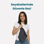 Normath Hırsızlık Önleyici Seyahat Omuz Çantası Su Geçirmez Kesilmez Gizli Bölme Ayarlanabilir Günlük Unisex