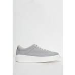 Lufian Frank Erkek Deri Sneaker Ayakkabı Gri