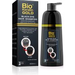 Bio Keratin Gold Saç Siyahlaştırıcı Beyaz Kapatıcı Hızlı Etkili Siyah Boya Şampuanı 400ML
