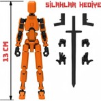 Boykec House Robot 13 Dummy Turuncu Siyah Tüm Eklemleri Hareketli Aksiyon Figürü Oyuncak