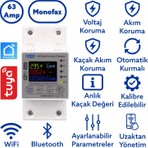 Tomzn 63A Wifi Özellikli Yüksek Voltaj ve Akım Koruyucu Kaçak Akım Koruma Rölesi