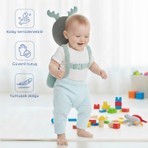 Babyjem Bebek Melek Kanadı Kafa Bel Koruma Yastığı Yeşil Kadife