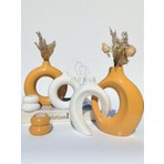 Sunea Dekoratif Sevgili Sarmaşık Vazo Set, Halka Vazo Tealight Mumluklu Set, Dekoratif Obje & Biblo Set
