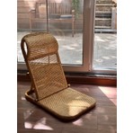 Versa Rattan Yer Şezlongu Tatami Chair – Doğal El Işçiliği Katlanabilir Yer Koltuğu | Salon, Balkon, Teras Için Zemin Oturma Koltuğu