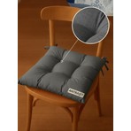 Mirayra 40X40 cm Bağcıklı Sandalye Minderi - Dekoratif Yumuşak Mutfak, Bahçe ve Balkon Minderi