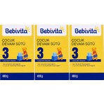 Bebivita Bebek Sütü 400GR No:3 1 Yaşından İtibaren Biberon Maması 3'lü Set Besleyici İçerik