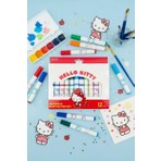 Miniso Hello Kitty Lisanslı 12 Renkli Sulu Boya Kalem Seti Elma Koleksiyonu Eğlenceli Tasarım