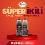 Seyidoğlu Tahin 1000 gr & Üzüm Pekmezi 1300 gr Bidon – Doğal Lezzetler Seti