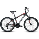 Carraro Speed 240 Erkek Dağ Bisikleti 360H V 24 Jant 21 Vites Mat Siyah Kırmızı Koyu Kırmızı